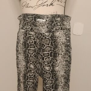Yoana Baraschi Black and White Snake Print Pants